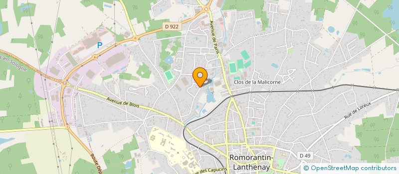 localisation de l'entreprise SCI PATUREAU  ROMORANTIN-LANTHENAY