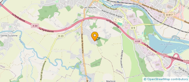 localisation de l'entreprise SCI PAU-64  ORTHEZ