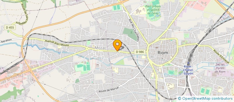 localisation de l'entreprise SCI PAUL BRISE  RIOM