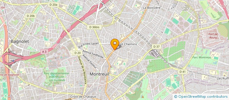 localisation de l'entreprise SCI PAUL VAILLANT COUTURIER  MONTREUIL