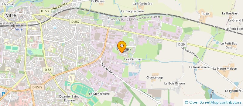 localisation de l'entreprise SCI PAULA  VITRE