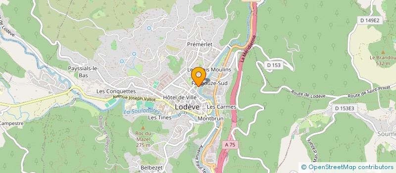 localisation de l'entreprise SCI PAULAN  LODEVE