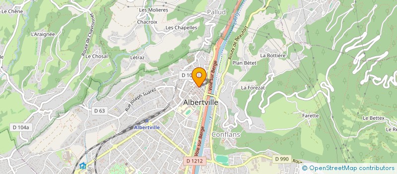 localisation de l'entreprise SCI PAUPI  ALBERTVILLE