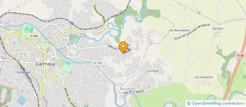 localisation de l'entreprise SCI PAVAM  CARMAUX