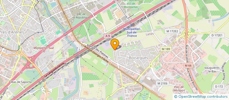 localisation de l'entreprise SCI PAVAR HOUSE à LATTES