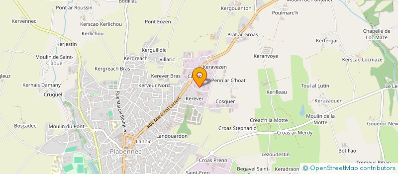 localisation de l'entreprise SCI PAVEGICO  PLABENNEC