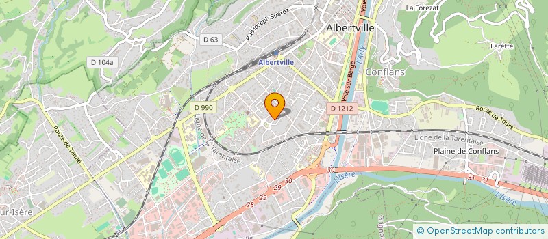 localisation de l'entreprise SCI PAVERIE  ALBERTVILLE