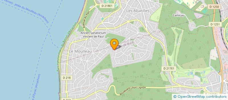 localisation de l'entreprise SCI PAVI à LA TESTE-DE-BUCH