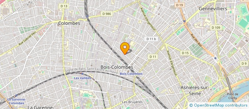 localisation de l'entreprise SCI PAVILLONS RASPAIL à BOIS-COLOMBES