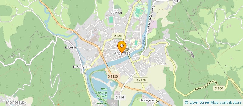 localisation de l'entreprise SCI PAVIM à ARGENTAT-SUR-DORDOGNE