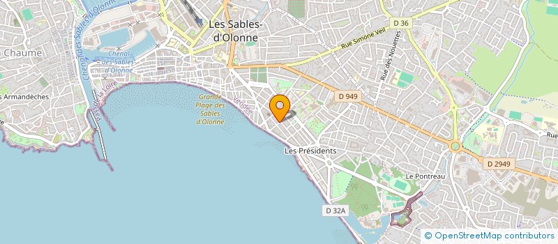 localisation de l'entreprise SCI PAVIMAX à LES SABLES D'OLONNE