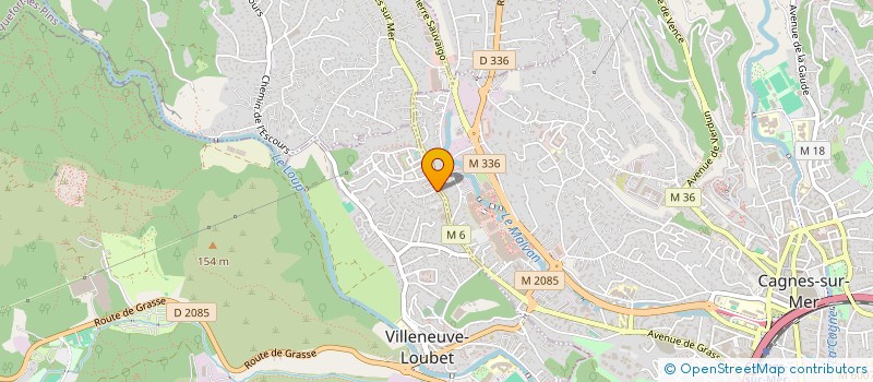 localisation de l'entreprise SCI PBAG  VILLENEUVE-LOUBET