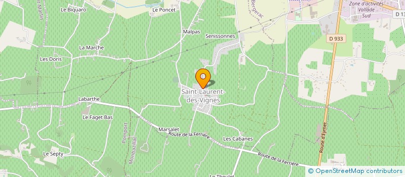 localisation de l'entreprise SCI PBFL  SAINT-LAURENT-DES-VIGNES