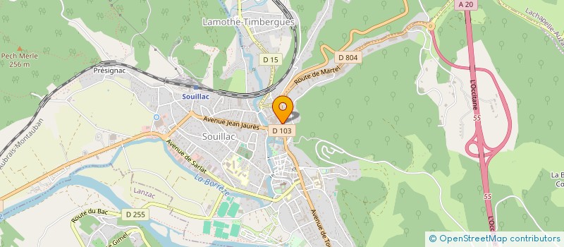 localisation de l'entreprise SCI PBM  SOUILLAC