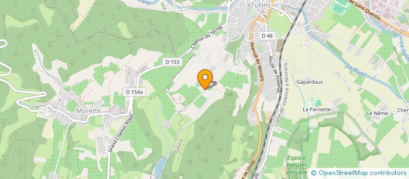 localisation de l'entreprise SCI PBNF  TULLINS