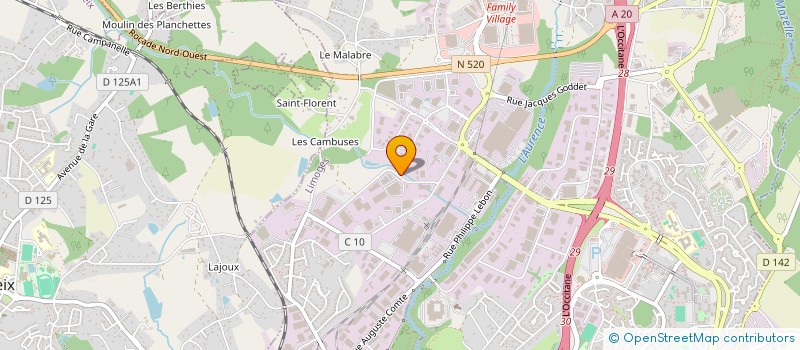 localisation de l'entreprise SCI PBSK à LIMOGES
