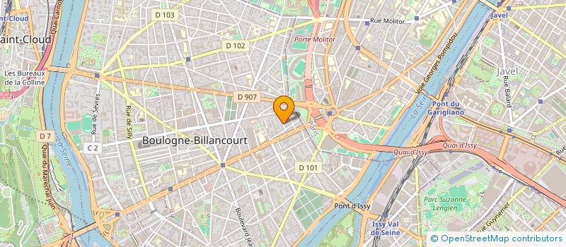 localisation de l'entreprise SCI PC2M à BOULOGNE-BILLANCOURT