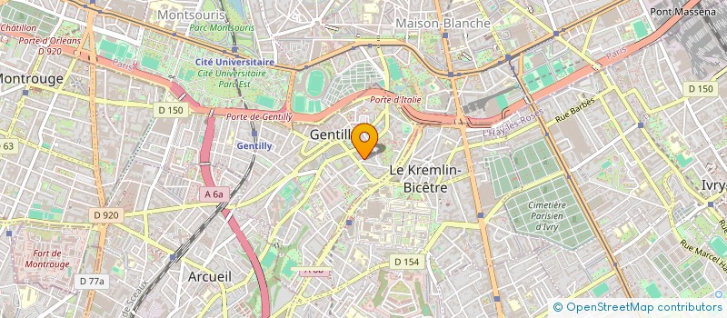 localisation de l'entreprise SCI PCAV INVESTISSEMENT  GENTILLY