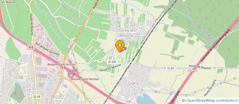 localisation de l'entreprise SCI PCD  CHOREY-LES-BEAUNE