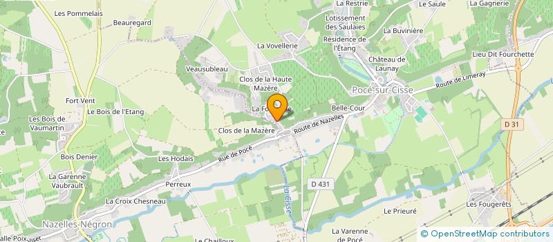 localisation de l'entreprise SCI PCLP  POCE-SUR-CISSE