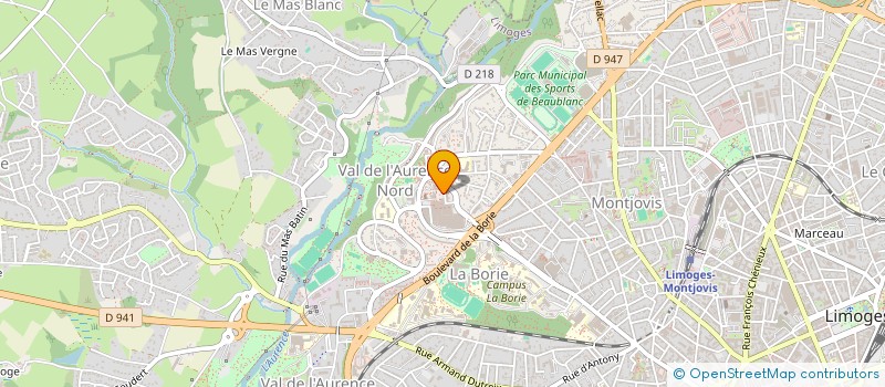 localisation de l'entreprise SCI PCM à LIMOGES