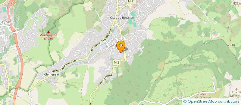 localisation de l'entreprise SCI PCMG  ROMAGNAT