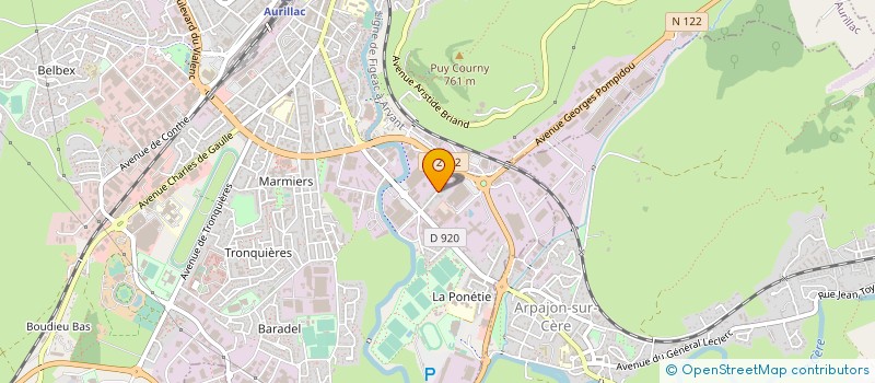 localisation de l'entreprise SCI PECHAUD ET FILS à AURILLAC