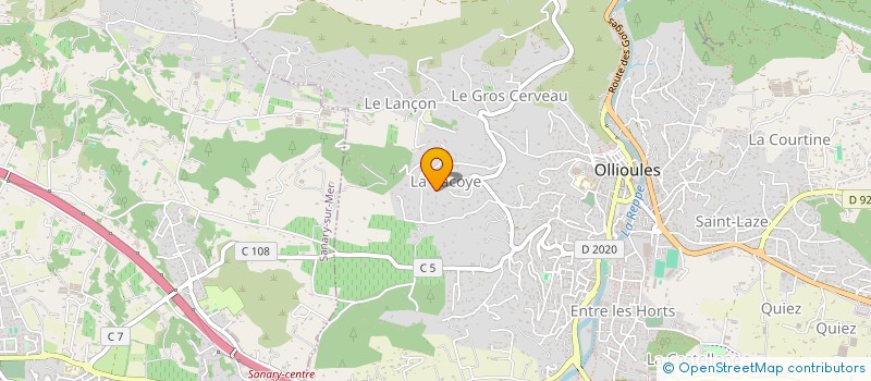 localisation de l'entreprise SCI PECORA  OLLIOULES