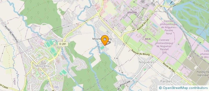 localisation de l'entreprise SCI PEDELOUP  MOURENX