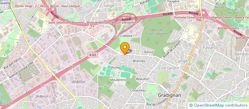 localisation de l'entreprise SCI PEEG à GRADIGNAN