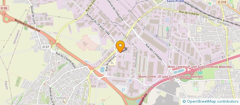 localisation de l'entreprise SCI PEG MAG à CORBAS