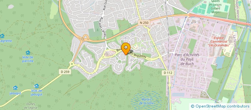 localisation de l'entreprise SCI PEGA à LA TESTE-DE-BUCH