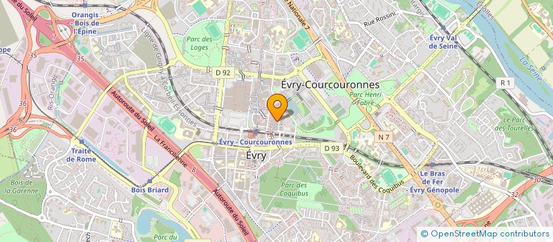 localisation de l'entreprise SCI PEGAST à EVRY-COURCOURONNES