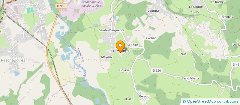 localisation de l'entreprise SCI PEGAZE  THIERS