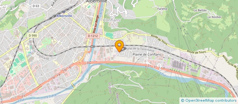 localisation de l'entreprise SCI PEGGY  ALBERTVILLE