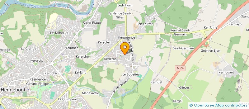 localisation de l'entreprise SCI PEGNY LASSAUBE  HENNEBONT