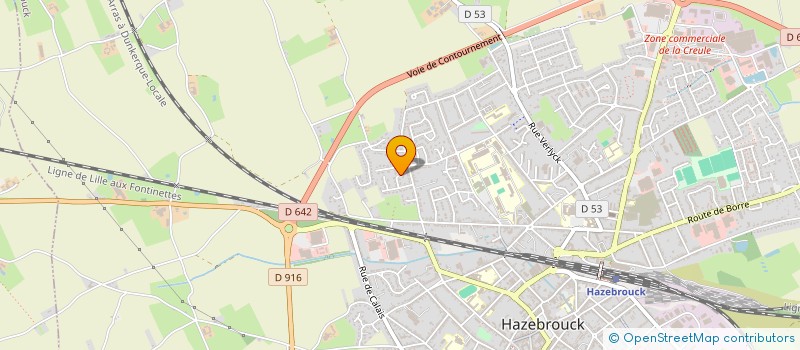 localisation de l'entreprise SCI PEINTE RUE DE MERVILLE à HAZEBROUCK
