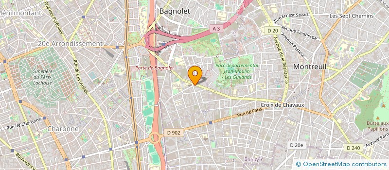 localisation de l'entreprise SCI PEINTURE DE BAGNOLET à BAGNOLET