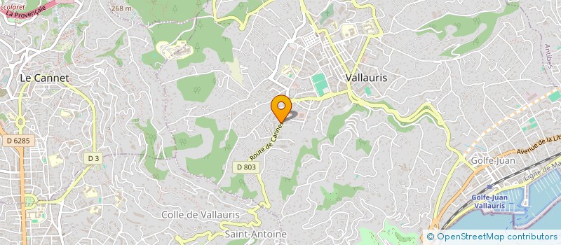 localisation de l'entreprise SCI PEJOUT LEDOUX à VALLAURIS