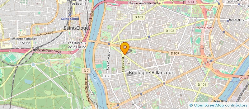 localisation de l'entreprise SCI PELEGRIN BOMEL à BOULOGNE-BILLANCOURT