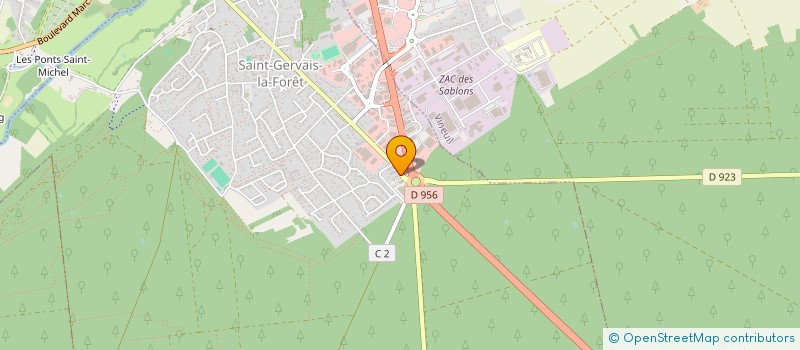 localisation de l'entreprise SCI PELI  SAINT-GERVAIS-LA-FORET