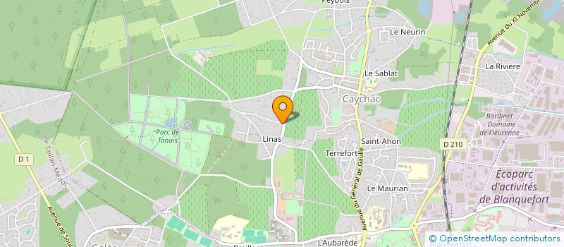 localisation de l'entreprise SCI PELIGE à BLANQUEFORT