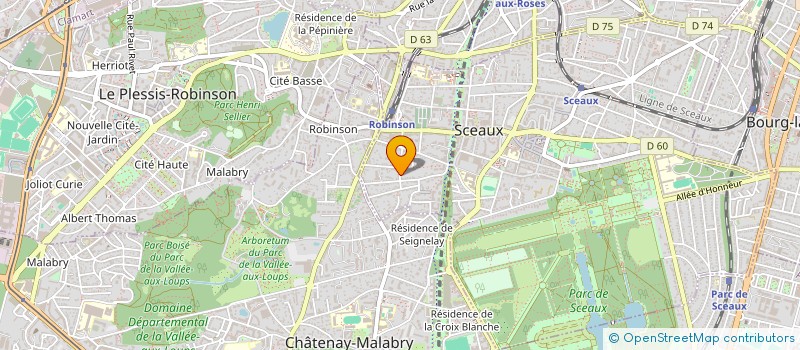 localisation de l'entreprise SCI PELLETAN à SCEAUX