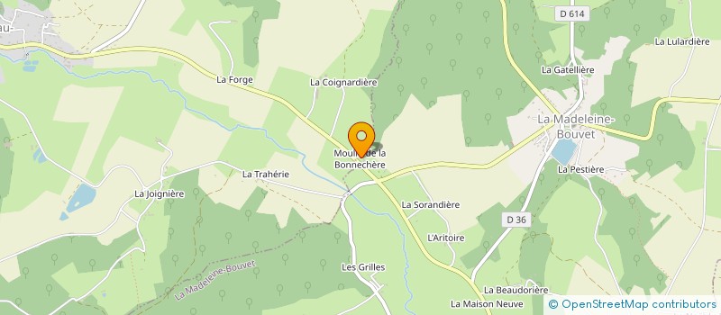 localisation de l'entreprise SCI PELLETIER à LA MADELEINE-BOUVET