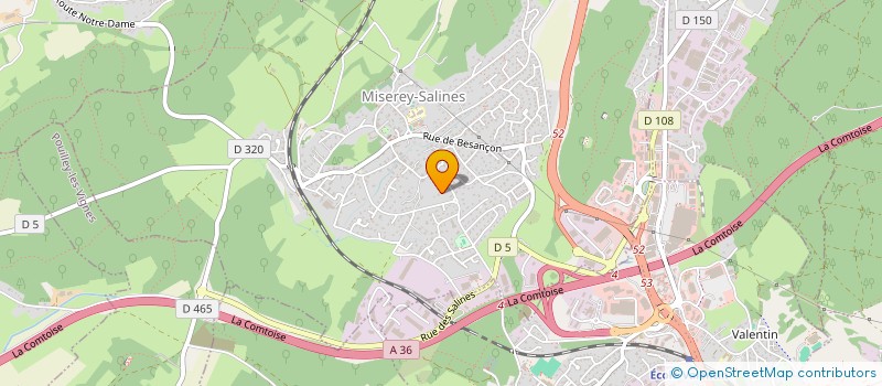 localisation de l'entreprise SCI PELTODORIS  MISEREY-SALINES