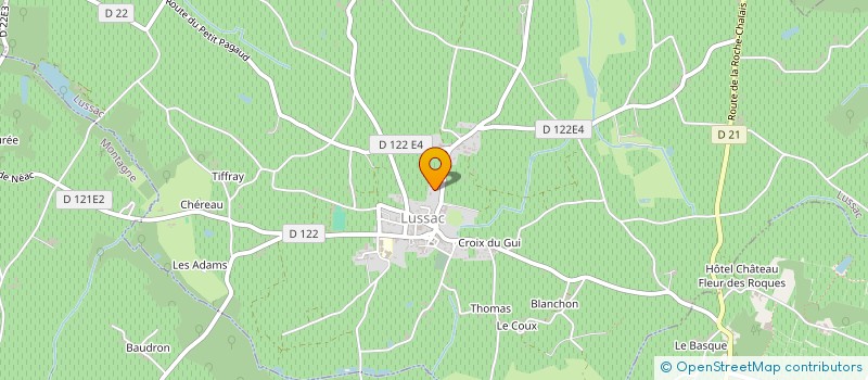 localisation de l'entreprise SCI PEMM à LUSSAC