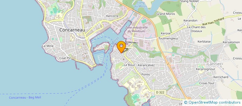 localisation de l'entreprise SCI PENANGUER  CONCARNEAU