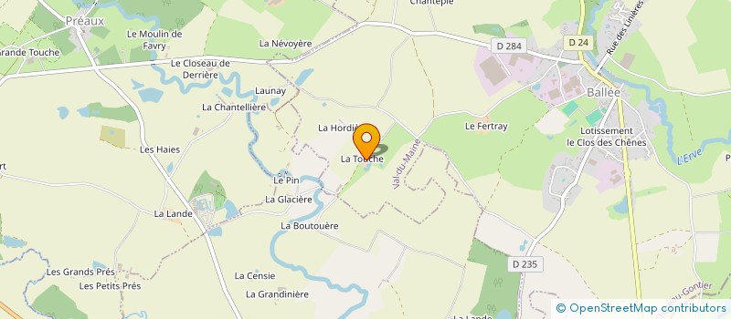 localisation de l'entreprise SCI PENESTIN  VAL-DU-MAINE