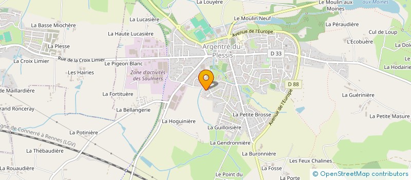 localisation de l'entreprise SCI PENHOUET  ARGENTRE-DU-PLESSIS