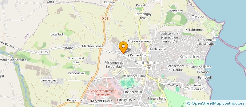localisation de l'entreprise SCI PENMEUR  SAINT-POL-DE-LEON